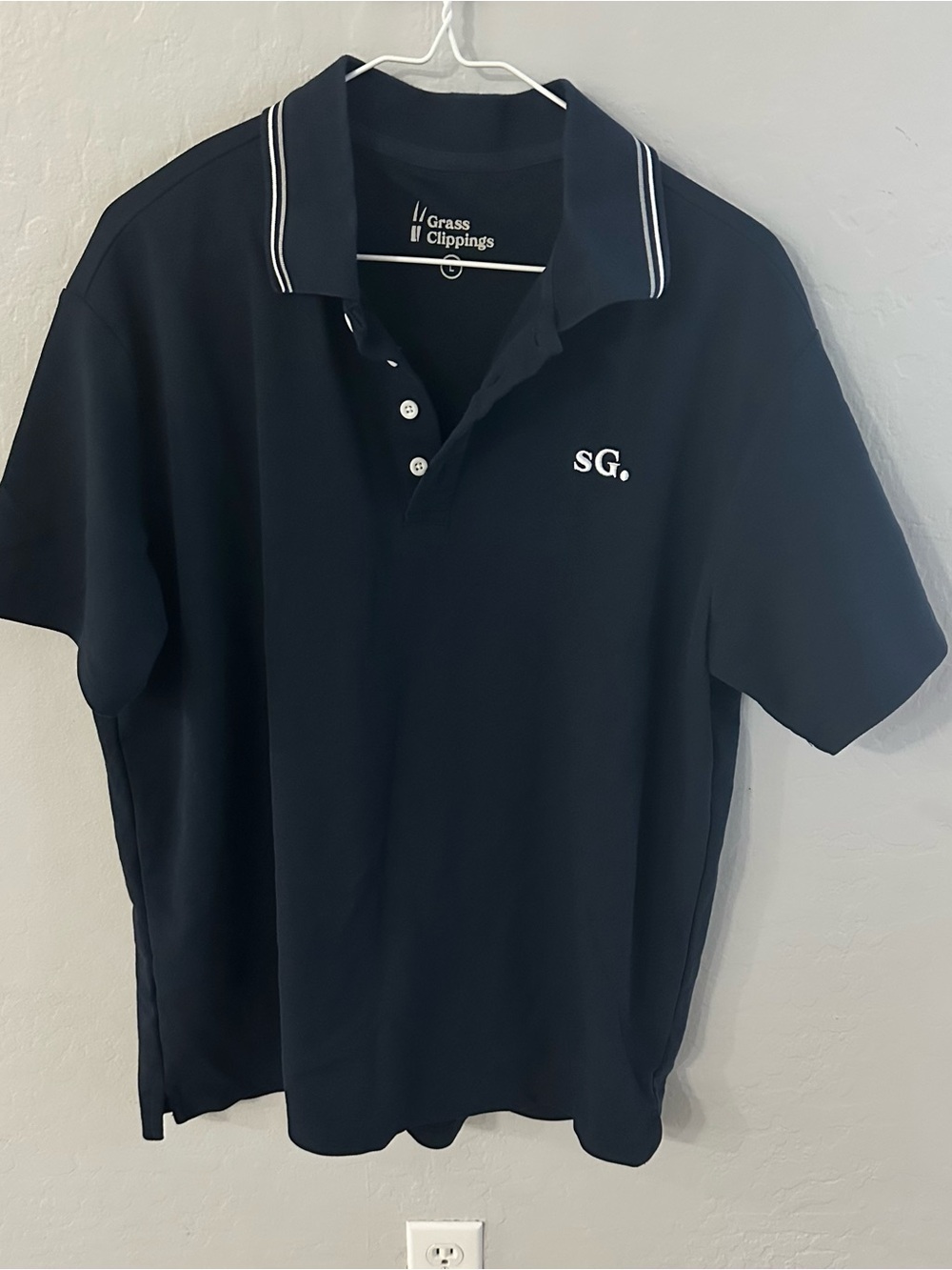 Men's Navy Polo with Contrast Trim